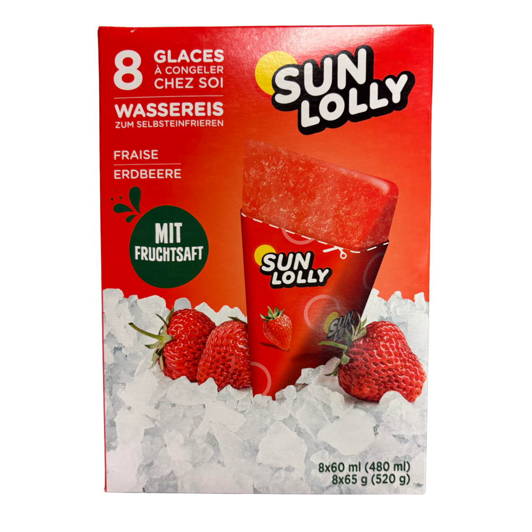 Jarðberja ísur 8x60ml - Sun Lolly