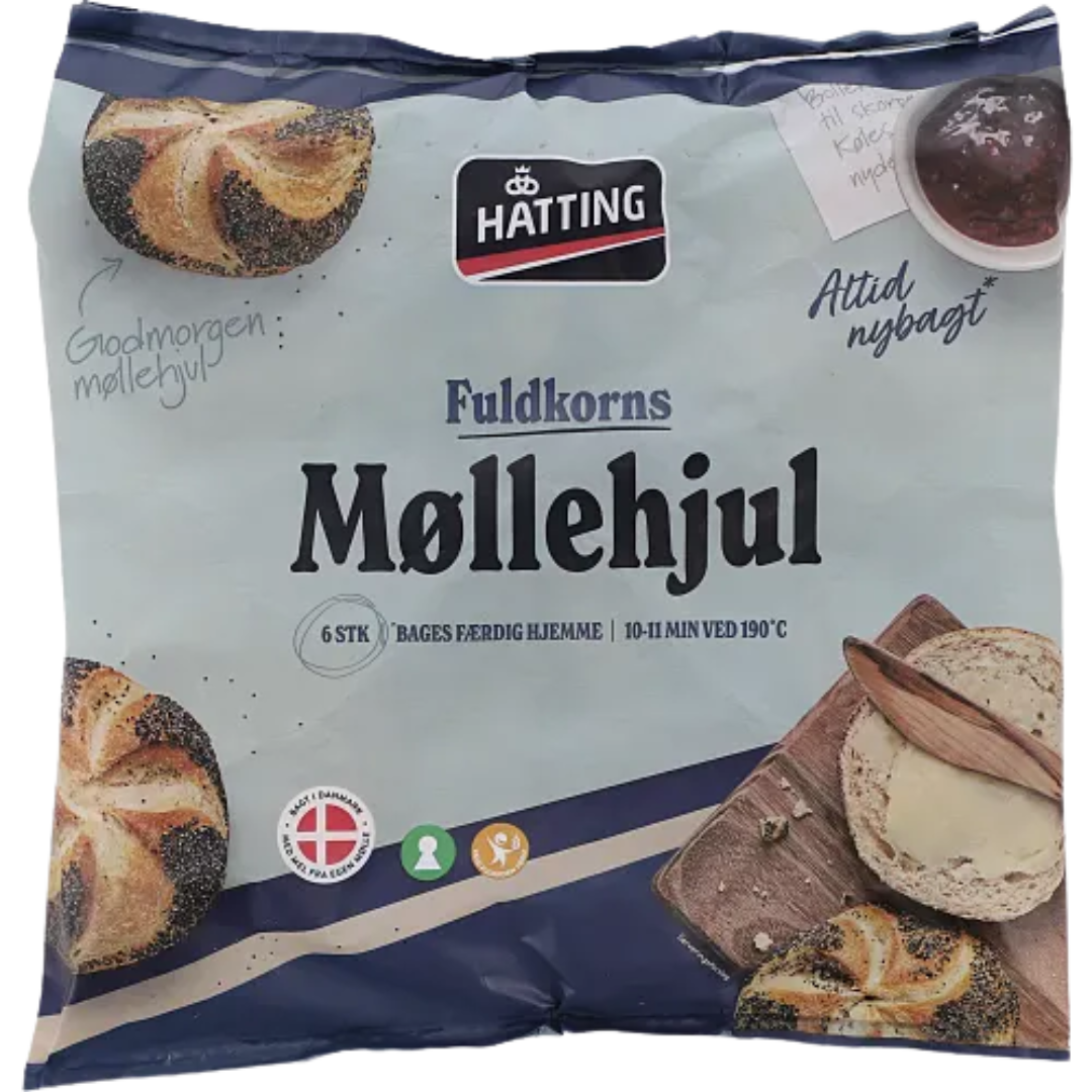 Fullkorns møllehjul 420gr - Hatting