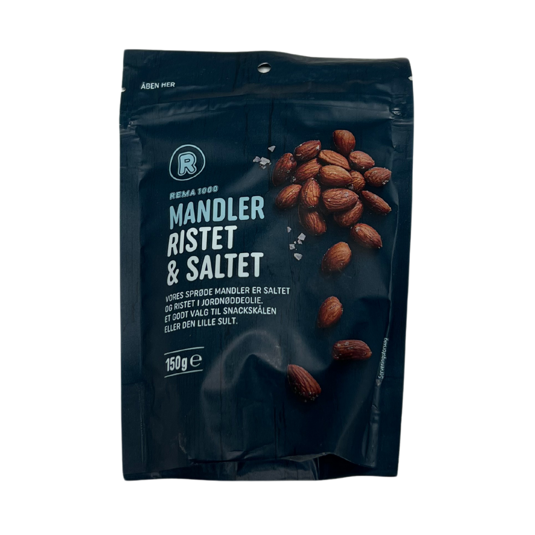 Ristaðar og saltaðar mandlir 150gr - Rema 1000