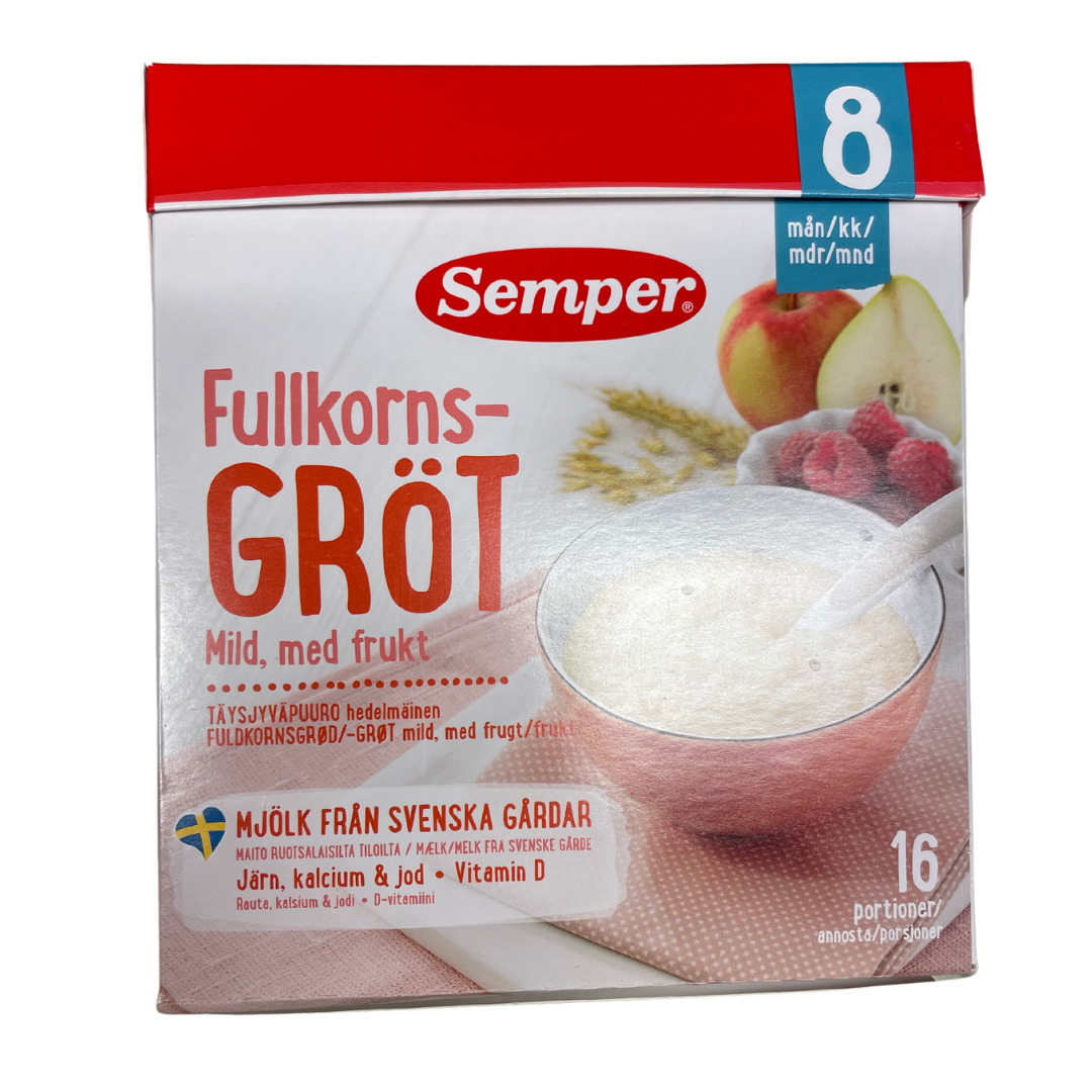 Fullkorns greytur 16 portiónir frá 8 mánðar - Semper