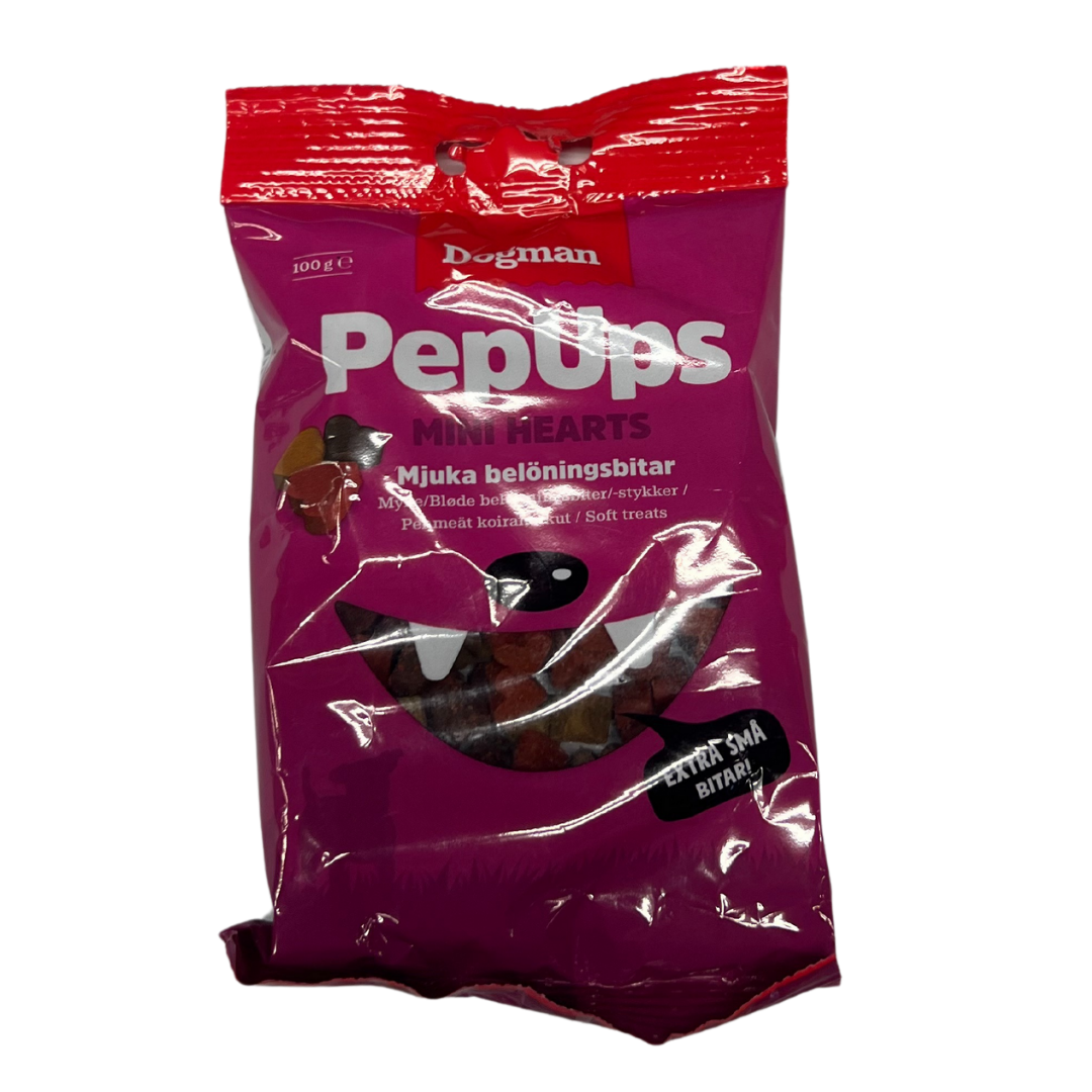 Hunda PepUps mini hjørtu 100gr - Dogman