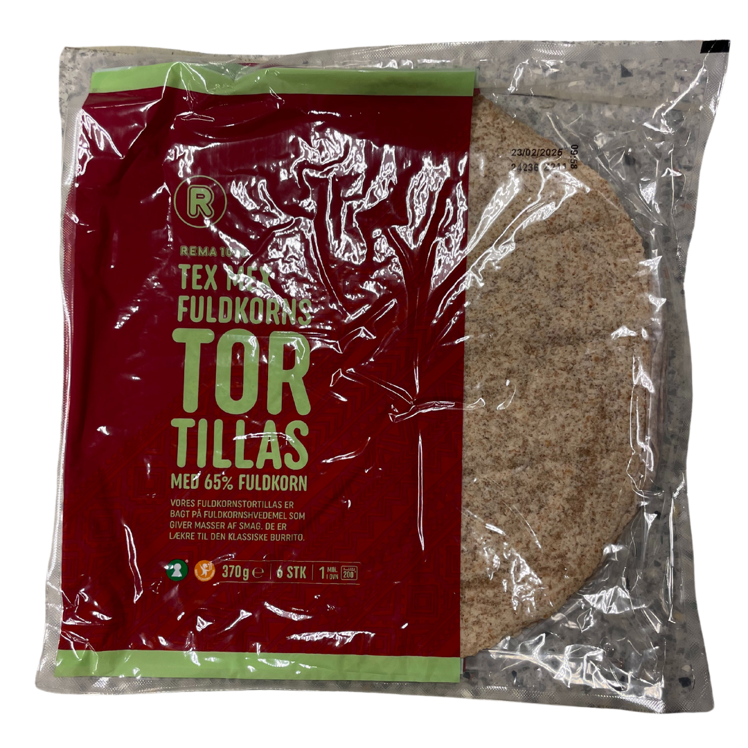 Tex Mex fullkorns tortillas 6stk/370gr - Rema 1000