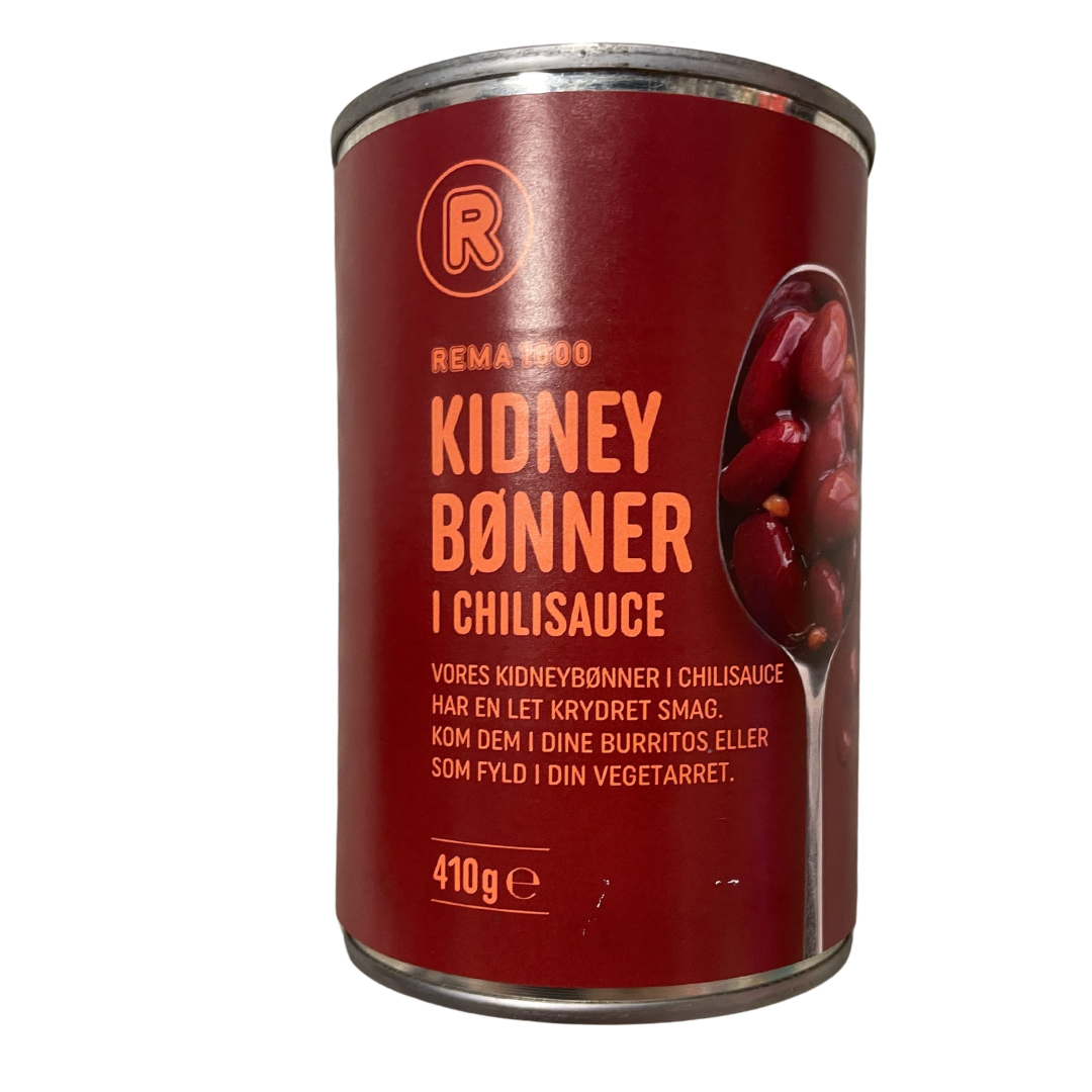 Kidney bønir í chilisós 410gr - Rema 1000