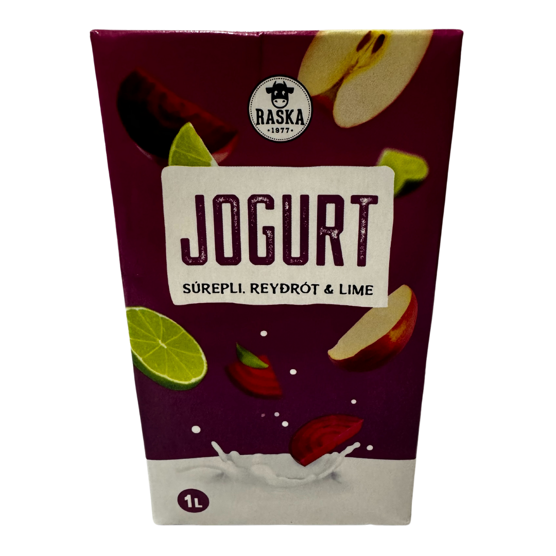 Jogurt súrepli reyðrót & lime 1 litur - RASKA