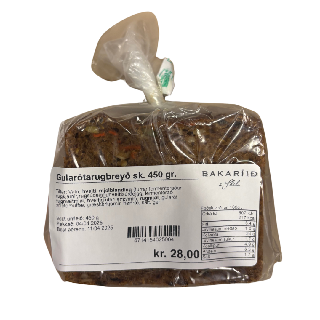 Gularótarugbreyð skorið 450gr - Bakaríið á Skála