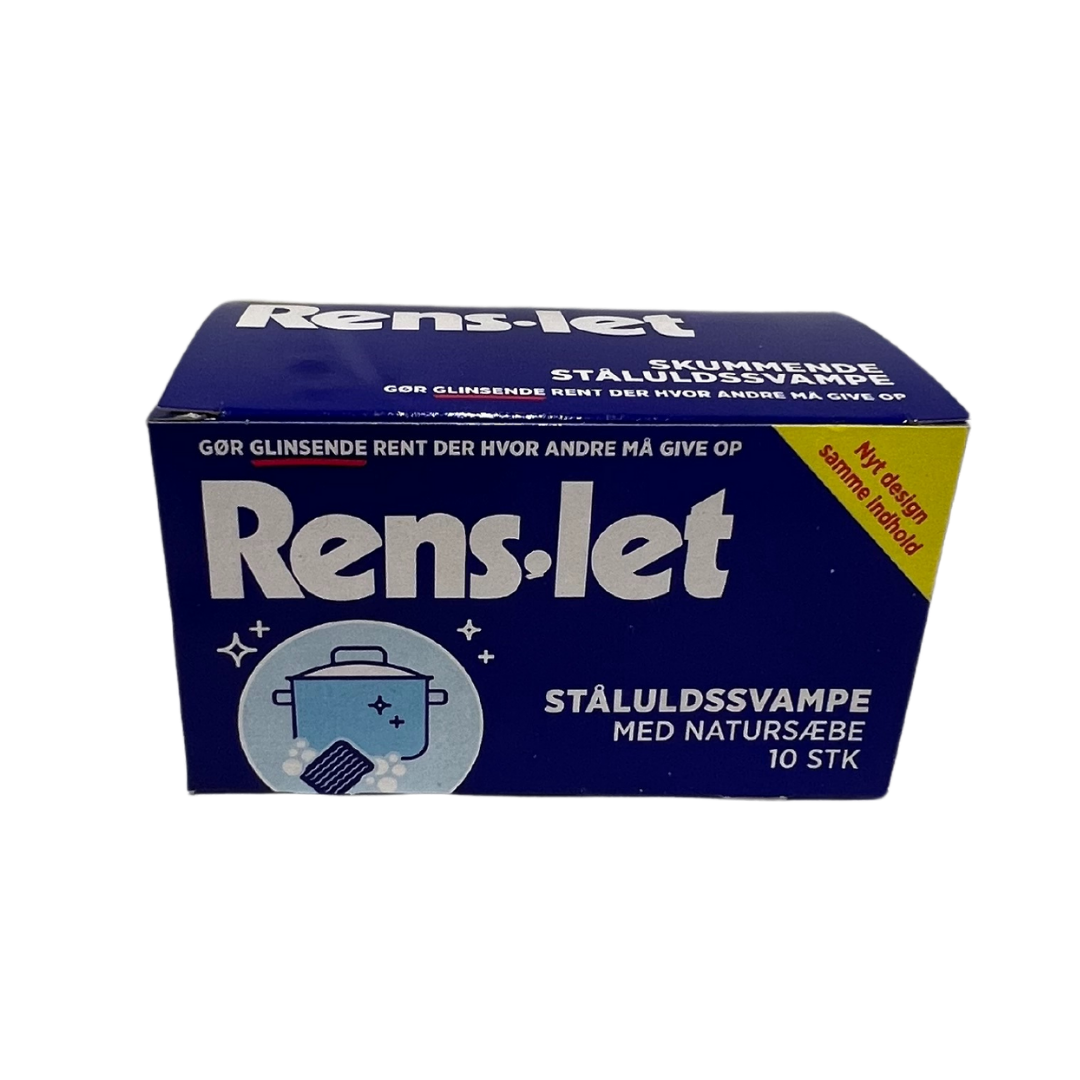 Stál svampar v/sápu 10stk - Renslet