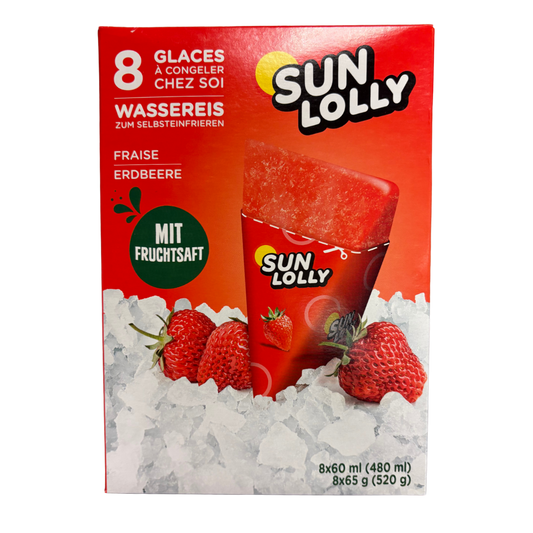 Jarðberja ísur 8x60ml - Sun Lolly