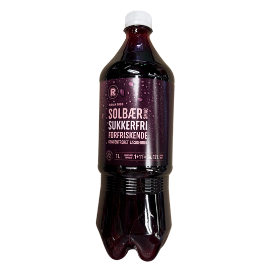 Saft við sólberja smakki uttan sukur 1litur - Rema 1000