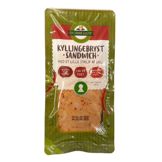 Sandwich høsnarungabrynga við eitt sindur av chili 200gr - Den Grønne Slagter