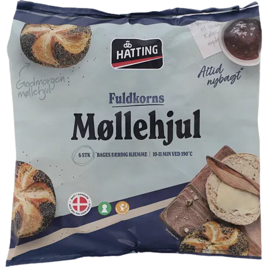 Fullkorns møllehjul 420gr - Hatting