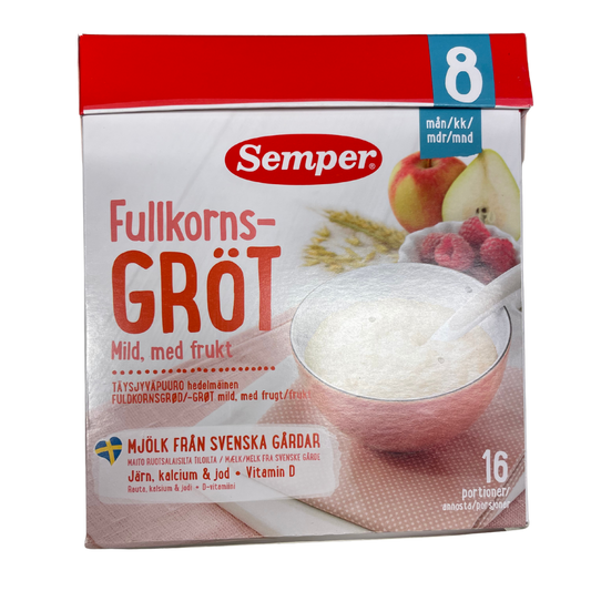 Fullkorns greytur 16 portiónir frá 8 mánðar - Semper