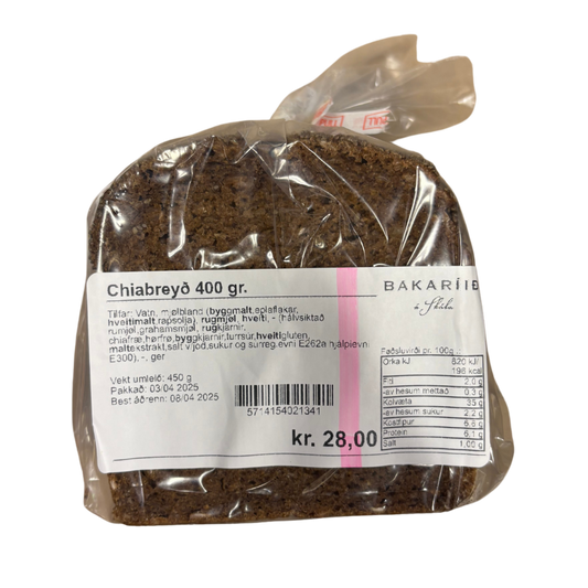 Chiabreyð skorið 400gr - Bakaríið á Skála