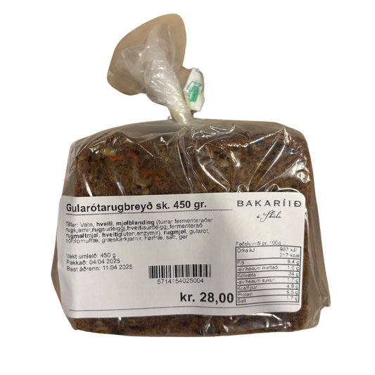 Gularótarugbreyð skorið 450gr - Bakaríið á Skála