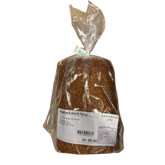 Rugbreyð skorið 700gr - Bakaríið á Skála