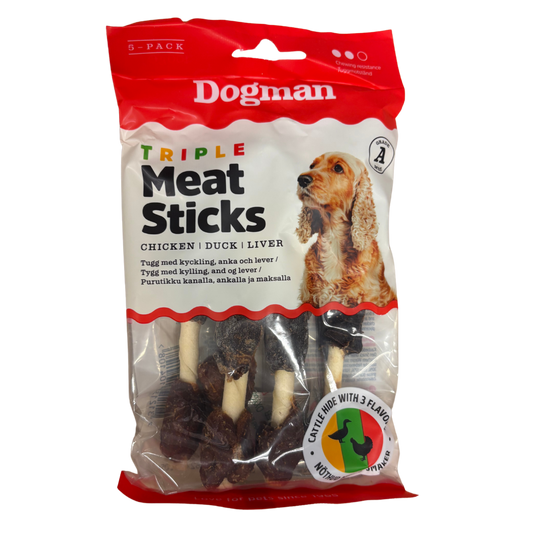 Triple meat sticks 5stk - Dogman